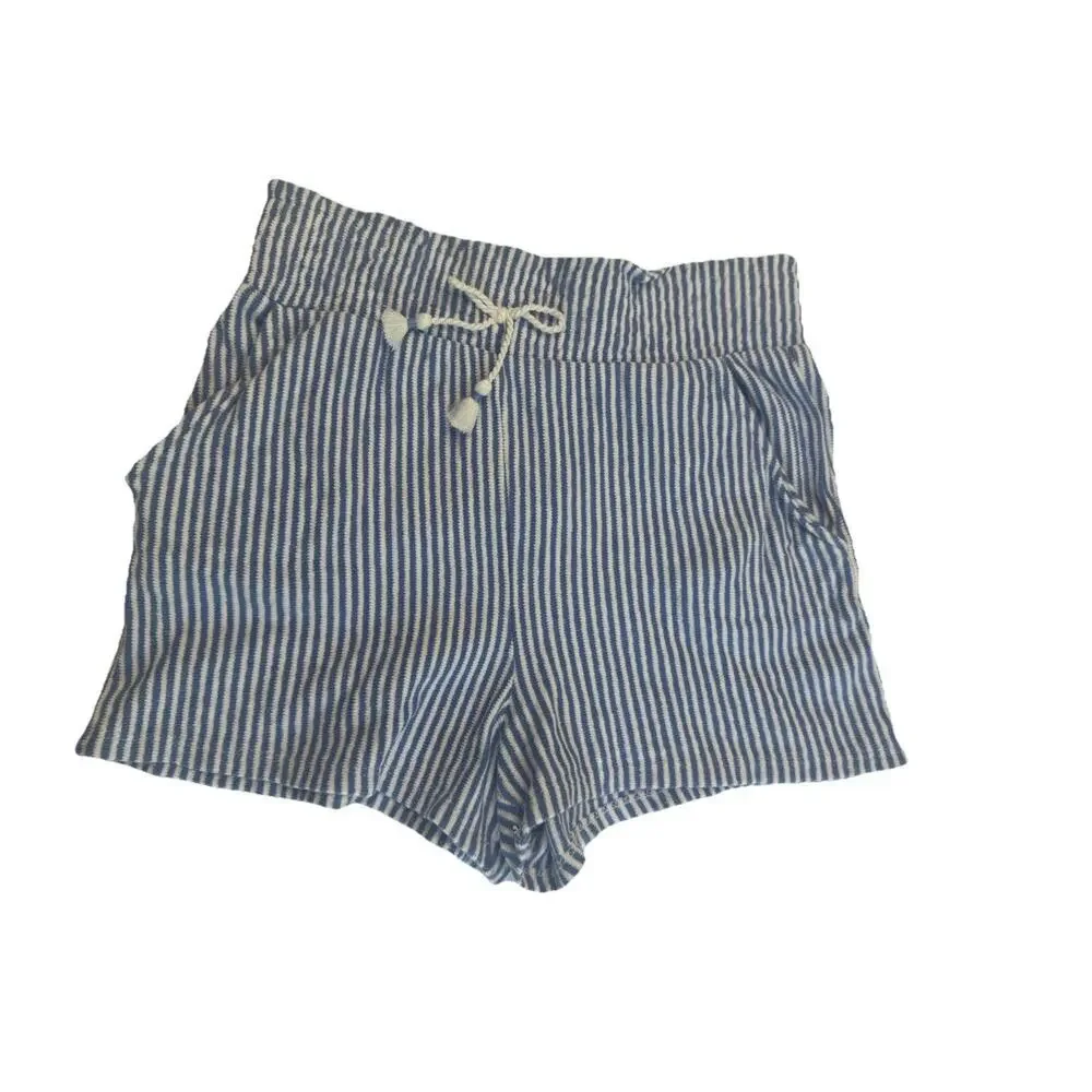 Tommy Bahama Girls Blue White Stripe Lounge Shorts Size L 10/12